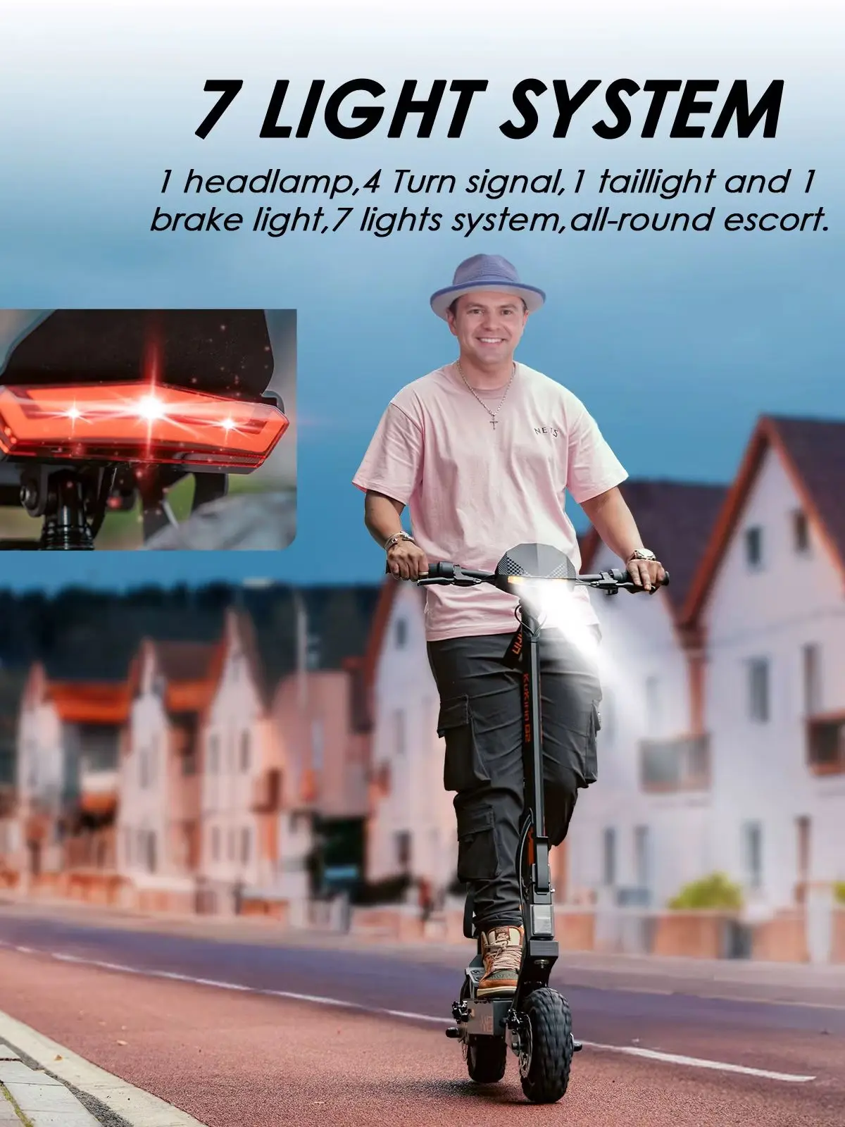 Hulajnoga elektryczna KuKirin G2 z 10-calowymi oponami terenowymi, 500W, 48V15.6AH, zasięg 55KM, prędkość 25KM/H, hamulce tarczowe z przodu i z tyłu. — 2