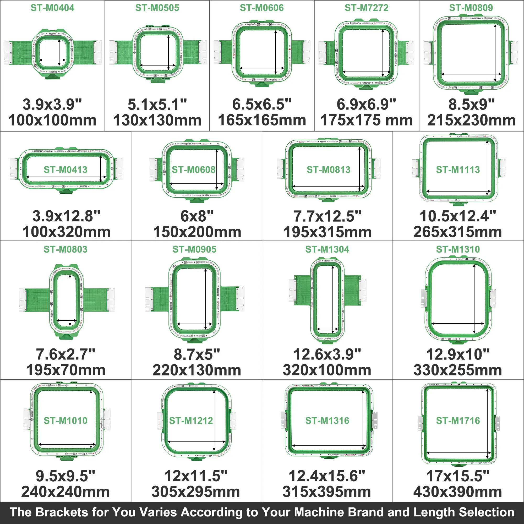 Ricoma EM1010 MT TC SWD PT CHT RCM etc Embroidery Machines Compatible – MaggieFrame Mighty Hoop Magnetic Embroidery Hoop