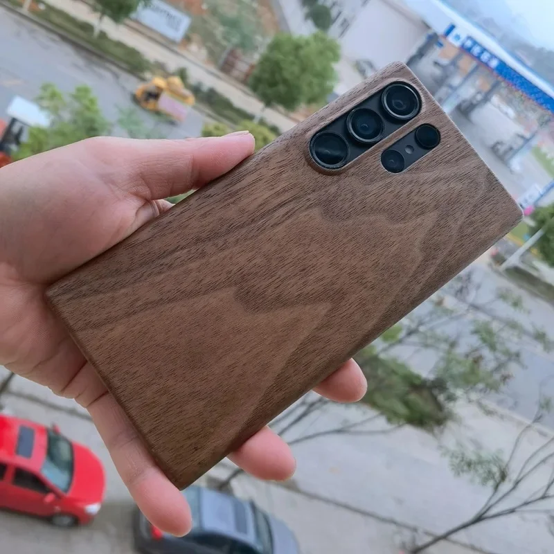 Dla Samsung Galaxy S25 Ultra S26 S24 S23 S22 S21 Note20 Ultra Samsung S25 Plus Orzechowa Drewniana Obudowa z Drewna Palisandrowego — zdjęcie produktu 7