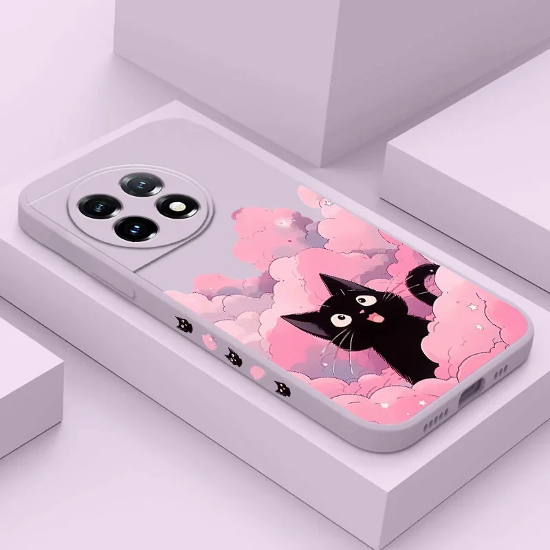 Cloud Cat Handy hülle für oneplus 12 12r 11 11r 10 10r 10t 9r 9rt 9 8t 8 7 7t pro 5g flüssige