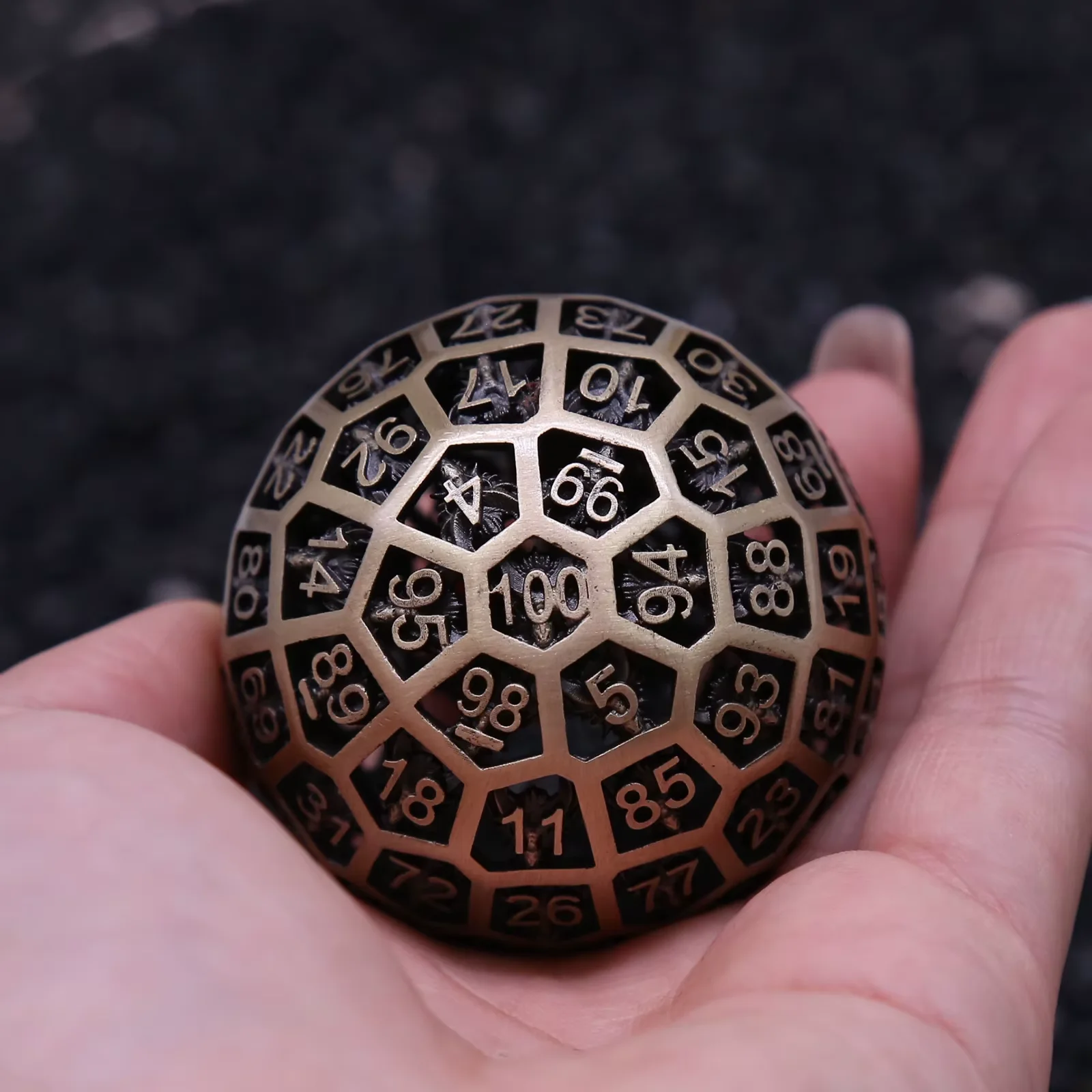 

Colorful D100 Dices Hollow Dragon Dice D100 Metal Dice set DND Dices for Role Playing Games rpg Tabletop Games D&D Dragon Dice