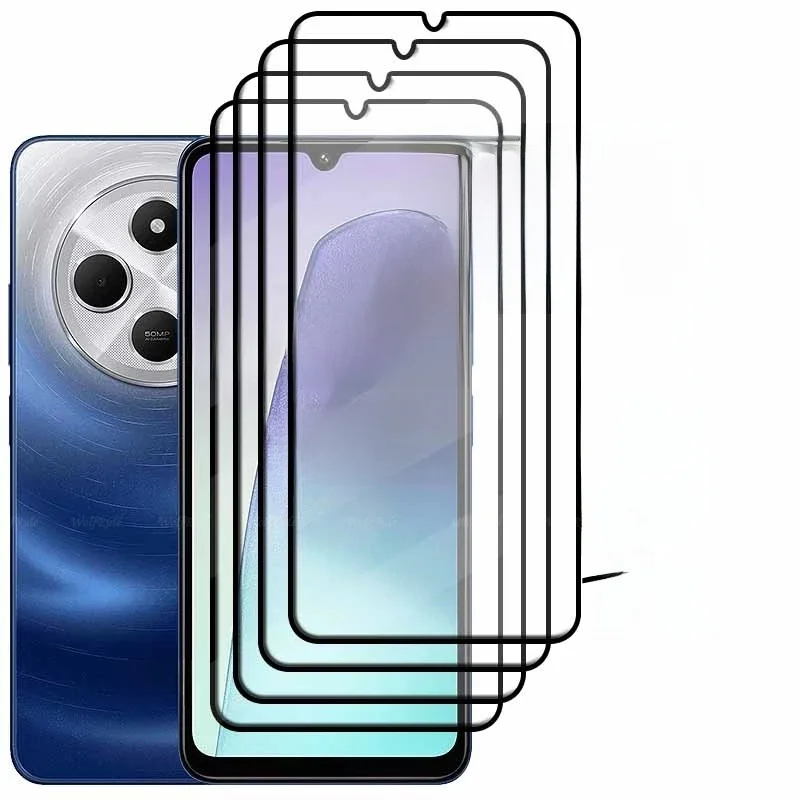 4/3/2/1 pièces pour Redmi 14C verre Xiaomi Redmi 14C verre trempé couverture complète colle HD 9H pour protecteur d'écran Redmi 14C 13C 12C 10C