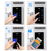 Outdoor Access Control System Kit Set Waterproof RFID Keypad 125KHz 13.56MHz NFC + 180KG Electric Magnetic Lock Strike Locks 3