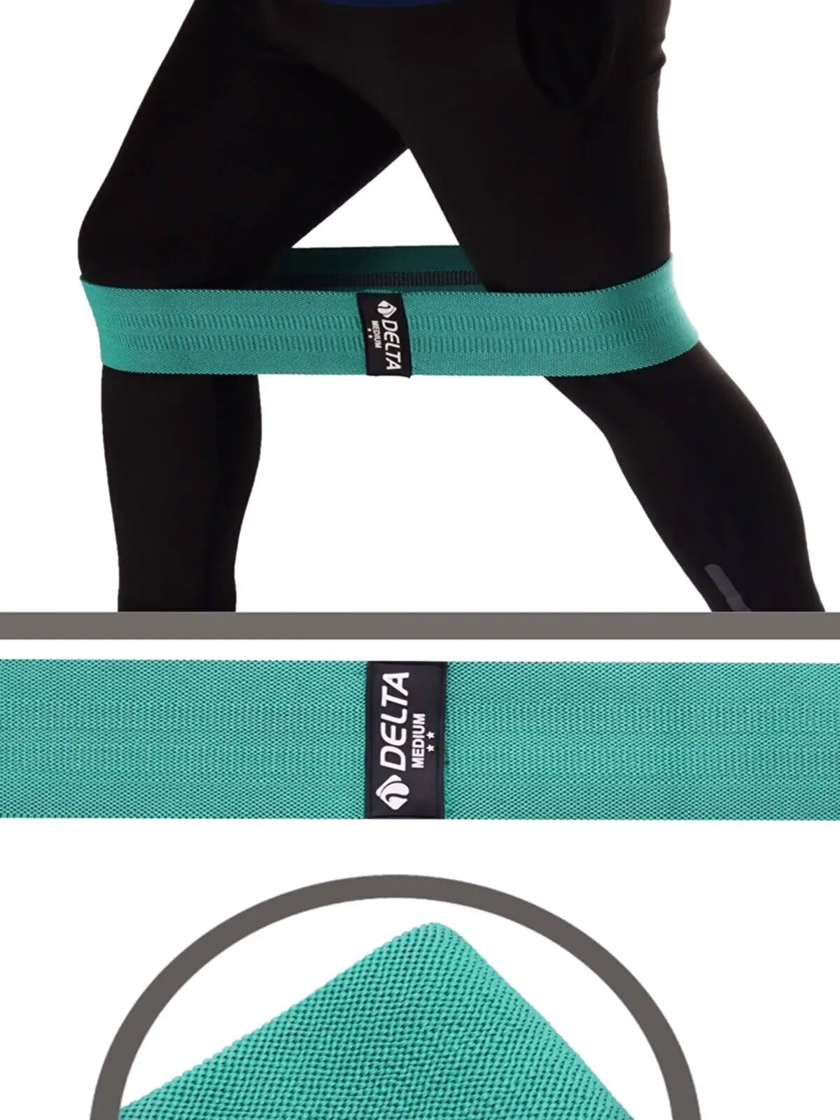 Delta Medium Hard Squat Band Pilates Fitness Sports Hip Exercises Resistance Band Tire Woven Fabric Natural Rubber Tire