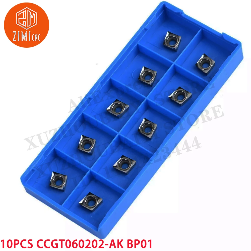 10P CCGT060202-AK BP01 ملحق تحويل CCGT لألومنيوم الكربيد الأسمنتي ملحق الكربيد مخرطة معدنية CNC أدوات ميكانيكية أدوات قطع