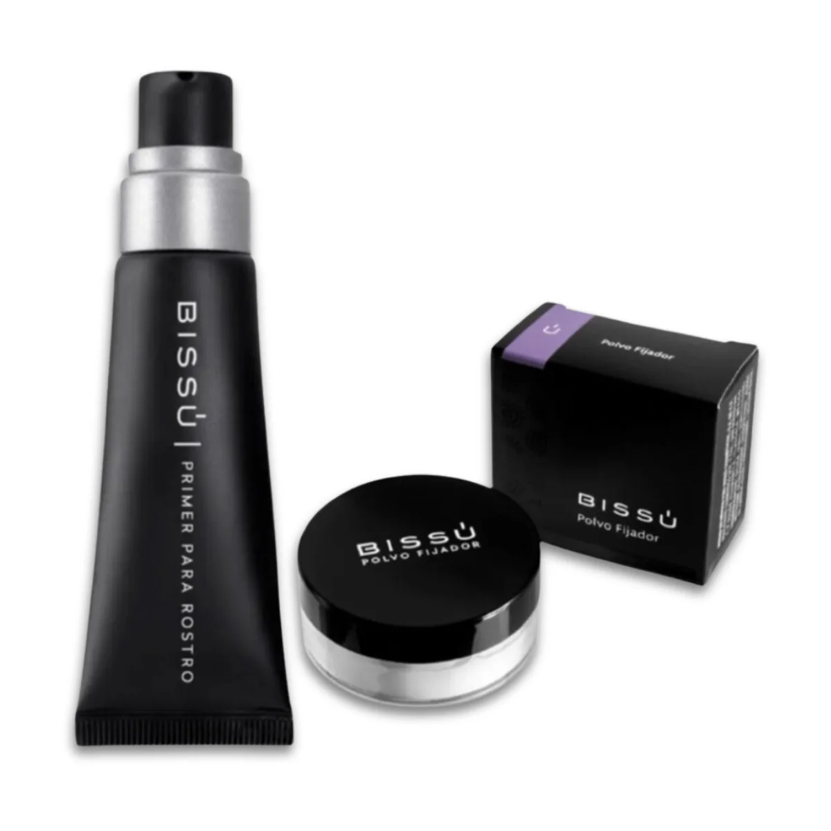 Bissu Face Kit-First Face Kit (27.5 ml) and Fixing Powder (8 grms), Oil Free, Fragrance Free, Hyaluronic Acid and jojoba Oil for Matte Finish-Bissú