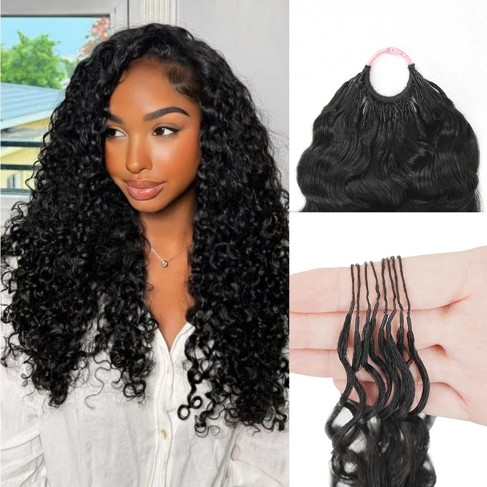 

1/3/4Pcs Deep Wave 12A Crochet Human Hair Human Hair Knotless Pre-Separated Extensions Feather Crochet Human Hair For Women
