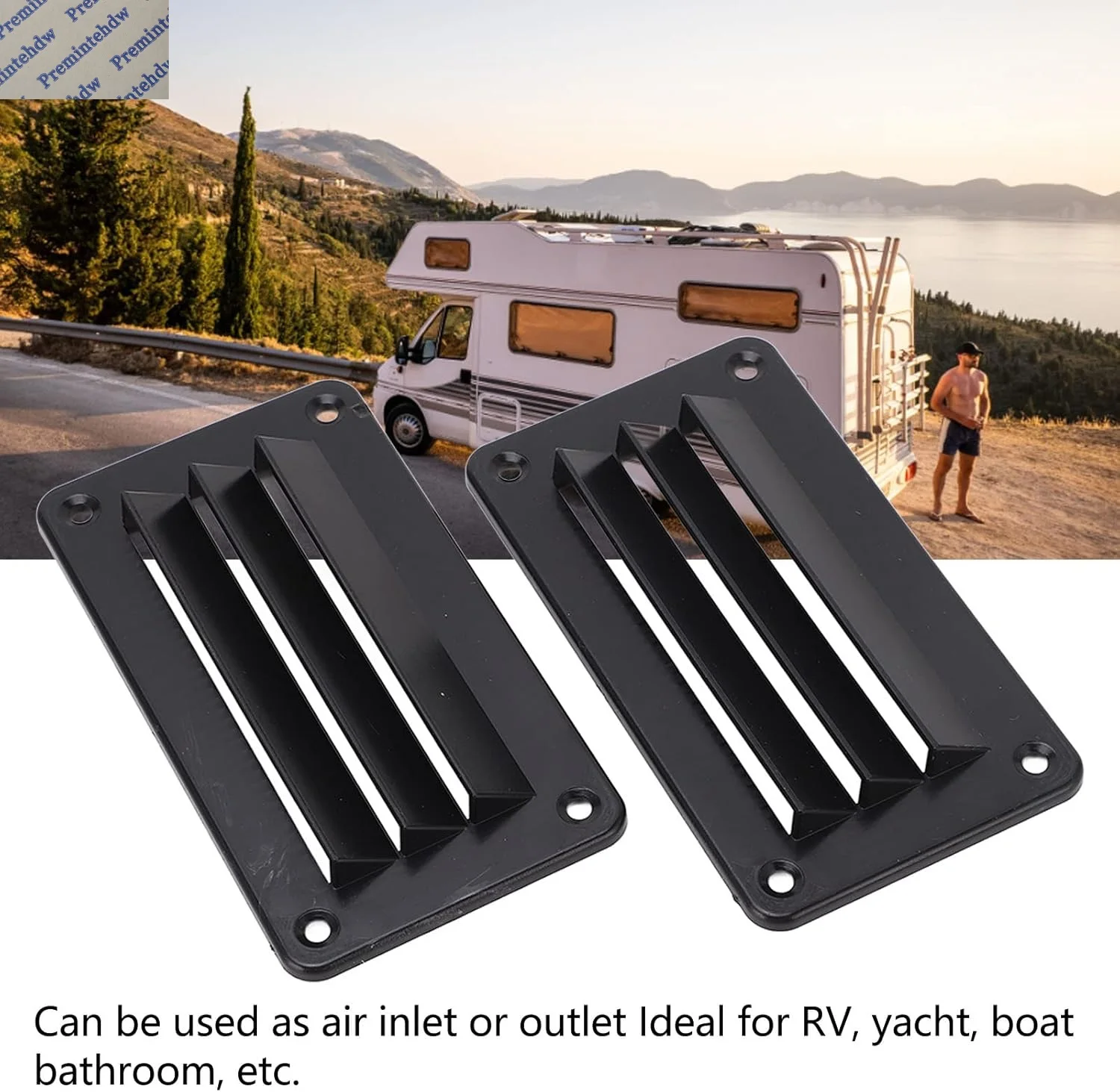 

1PC Plastic Rectangular Grille Cover Vents For Cabinet RV Yatch