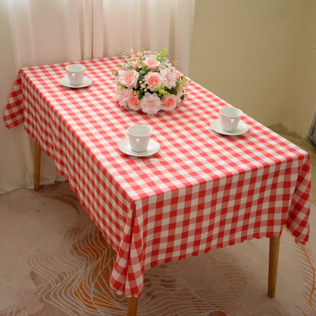 

Table Cloth,Wipeable Reusable Hand Washable Tablecloths,Modern Style Table Cover for Outdoor Picnic Dining Table,Red