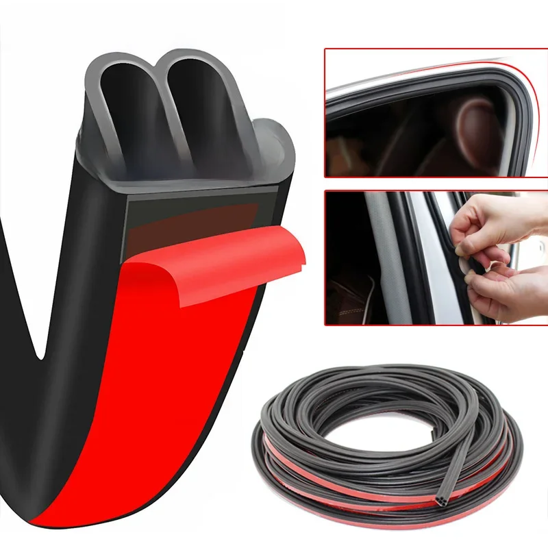 SEAMETAL Dubbellaags autodeurafdichtingsstrip Rubberen zelfklevende afdichtstrip Geluidsisolatie Waterdicht voor autodeurkap Kofferbak - afbeelding 2