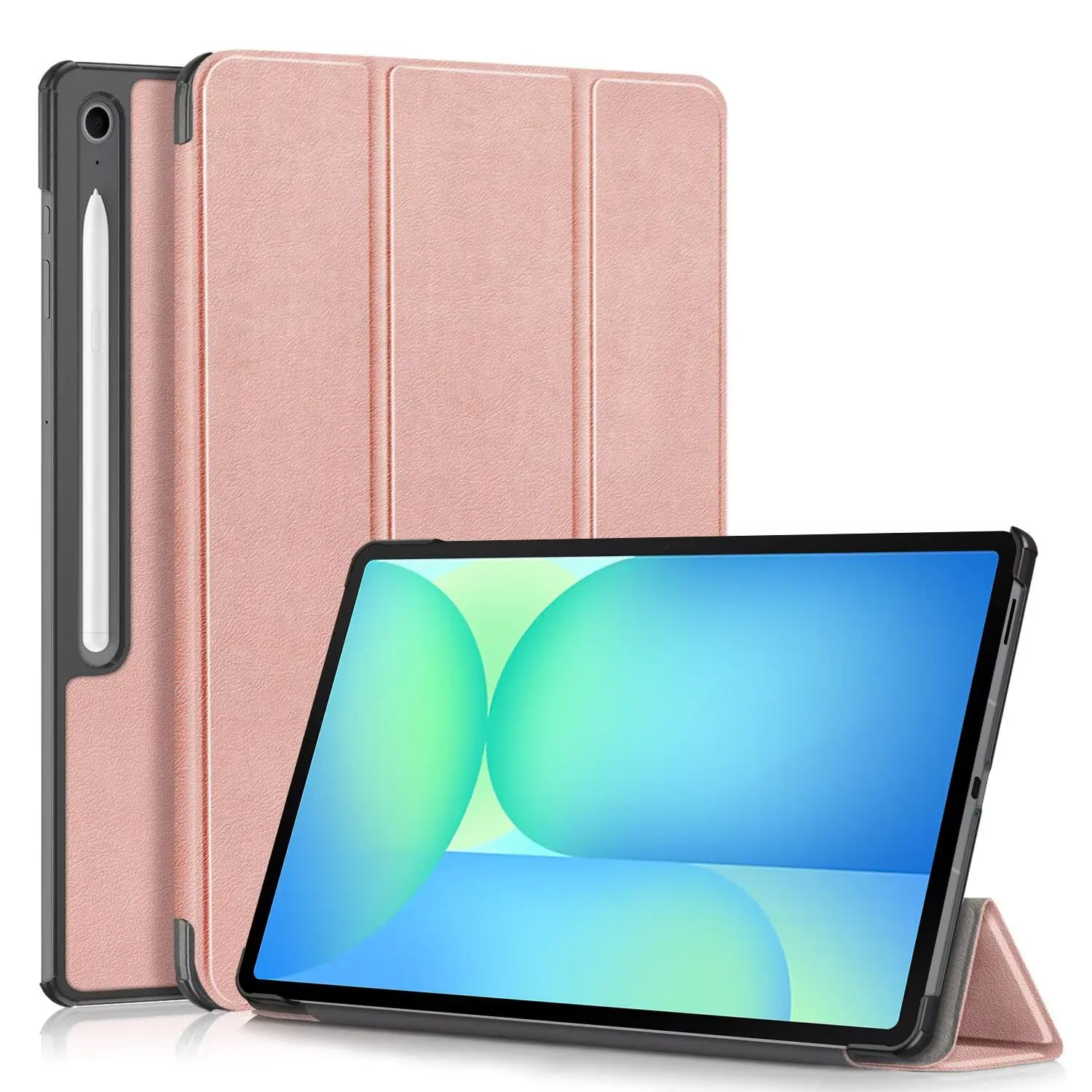 Tablet Case for Galaxy Tab S10 FE+ Plus SM-X620 13.1inch Protective Cover PU Leather Material Kickstand Function Shockproof