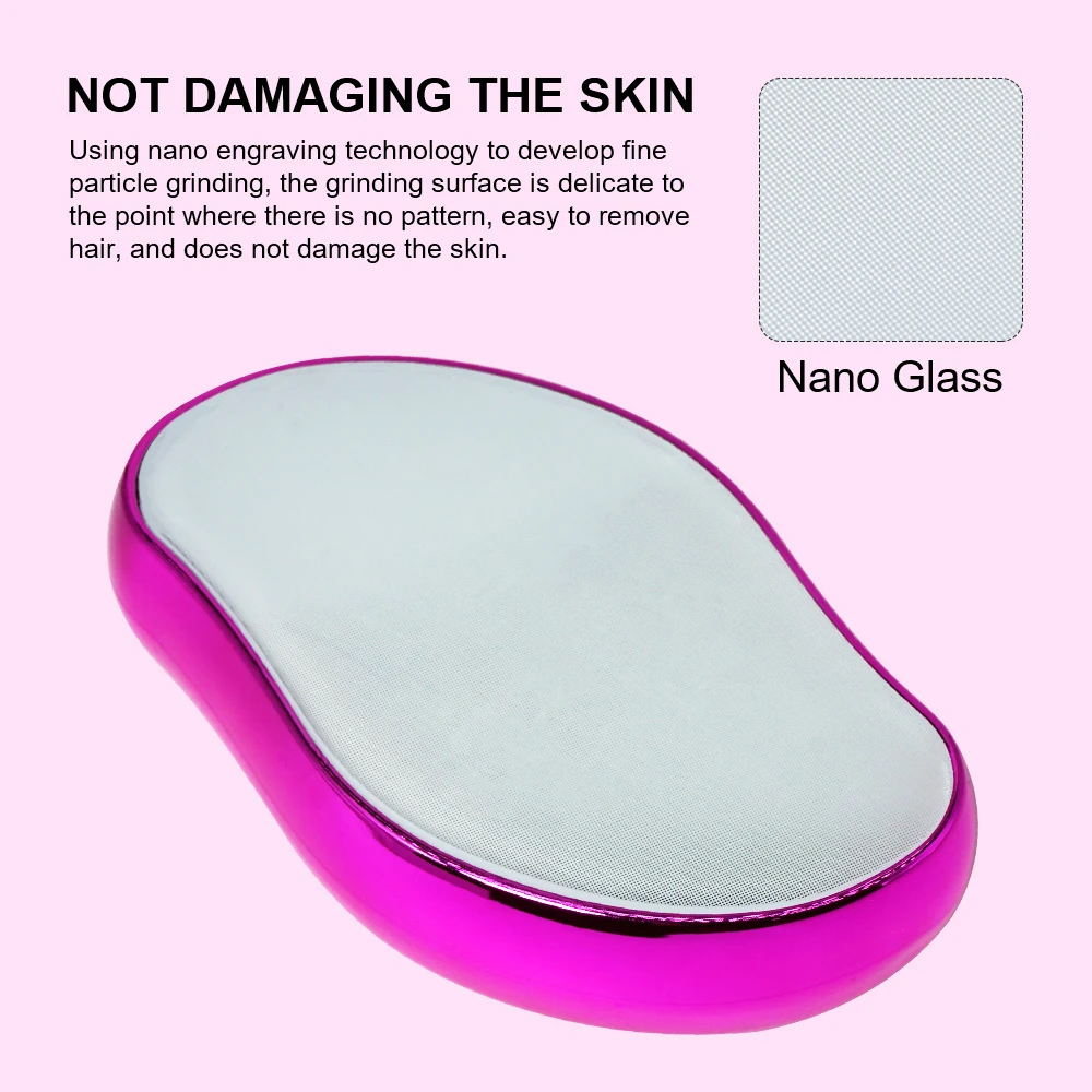 Hair Removal Apparatus Nano Glass Fast Safe Painless Hair Removal Washable No Skin Damage Home Use Exfoliator Hair Sharpener