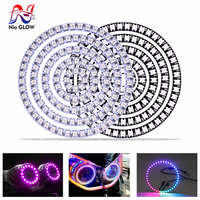 WS2812B Ring 5050 3Pin Leds Pixel RGB BuiIt-in IC Individually Addressable Pixel Round Modules Light DC5V 12V 8/16/24/35/45LED