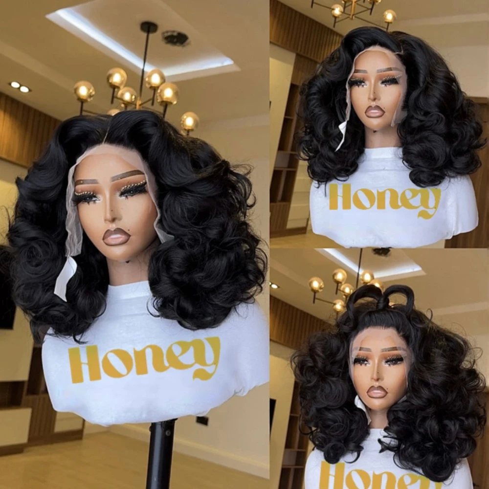 Vietnamese Super Double Drawn Human Hair Wig 13x4 Lace Front Wigs Vietnamese Raw Hair Wigs Fumi loose Bouncy Curly Thick End Wig