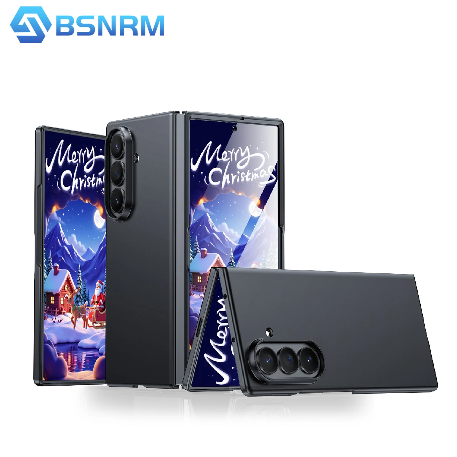 Weihnachtsgeschenk, für Galaxy Z Fold 7, mit PC-Festabdeckung, HD-Schutz, faltbarer, stoßfester Schutz, kabelloses Laden, Schwarz
