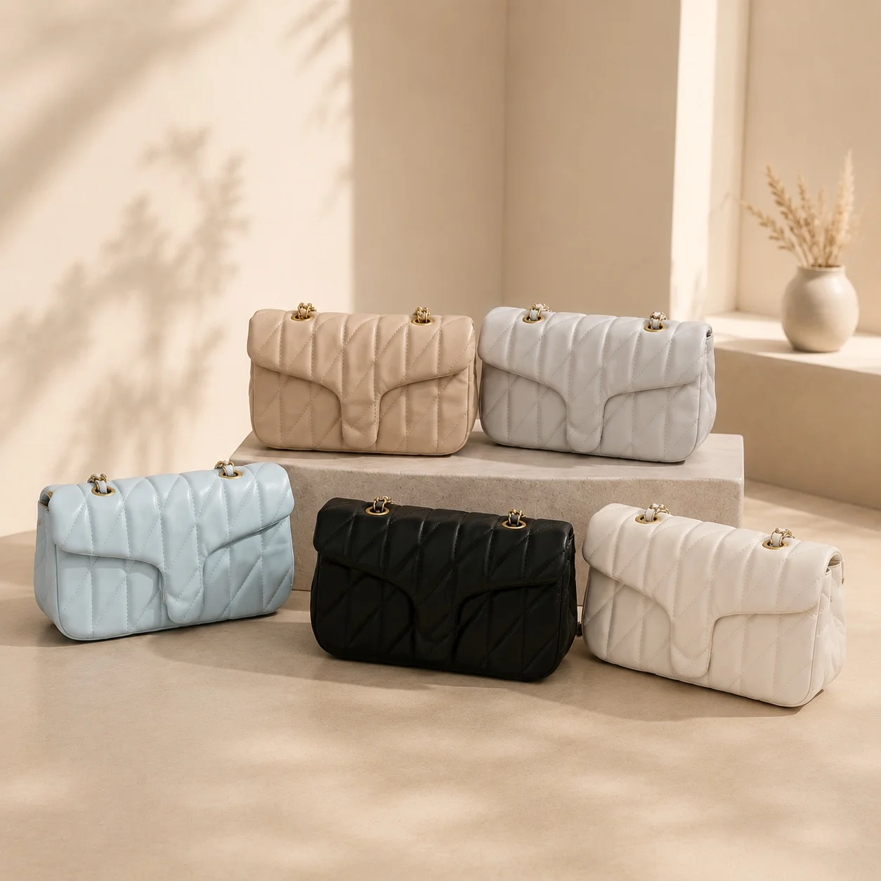 2026 New Classic Luxury Bag Handbag down details 27*10*15cm