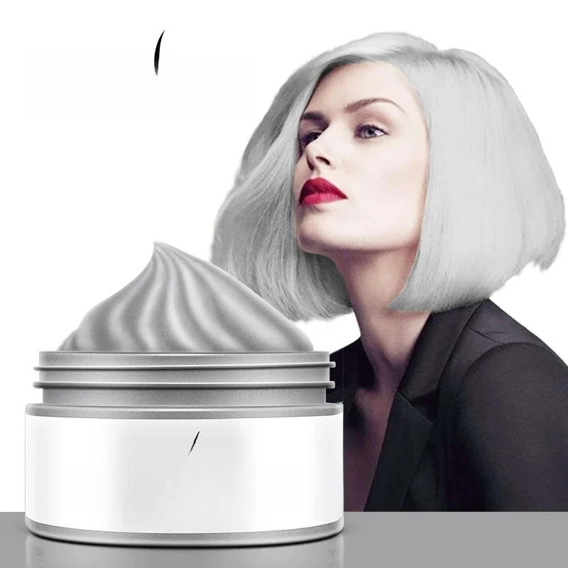 Sevich cire à cheveux pommade coiffante argent gris colorant temporaire couleur jetable Festival de mode célébrer moulage coloration crème de boue
