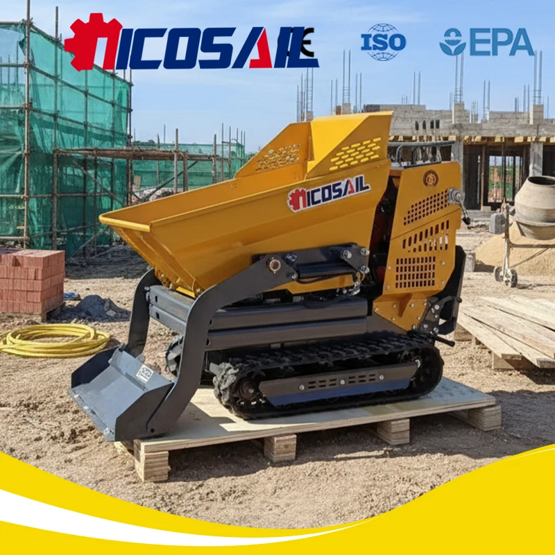 

CE Approved Customizable Small Crawler Dumper Euro 5 500kg Mini Dumper for Construction Landscaping Building