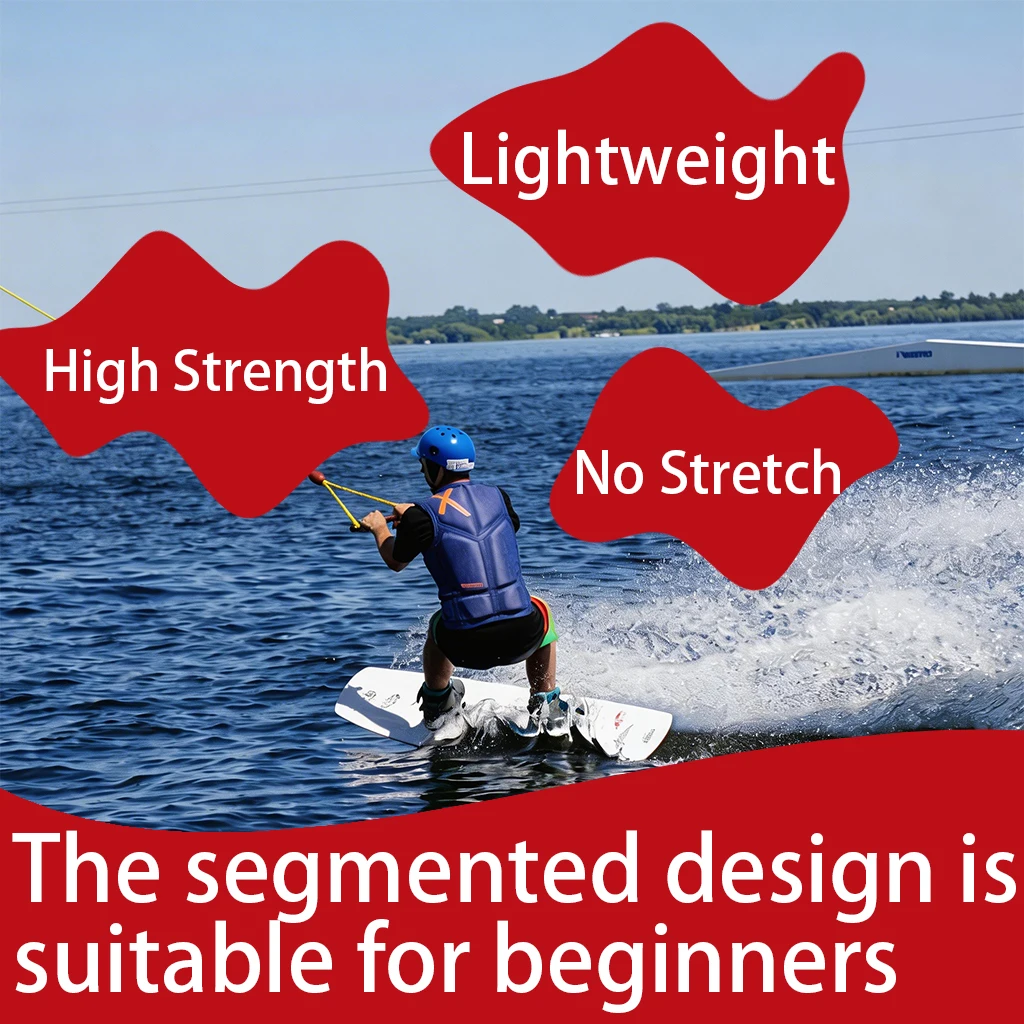 

Вейксерф-веревка 7,5 м, 4 секции, с ручкой 25 см в красно-черную клетку, нескользящая, для вейкбординга и вейксерфинга