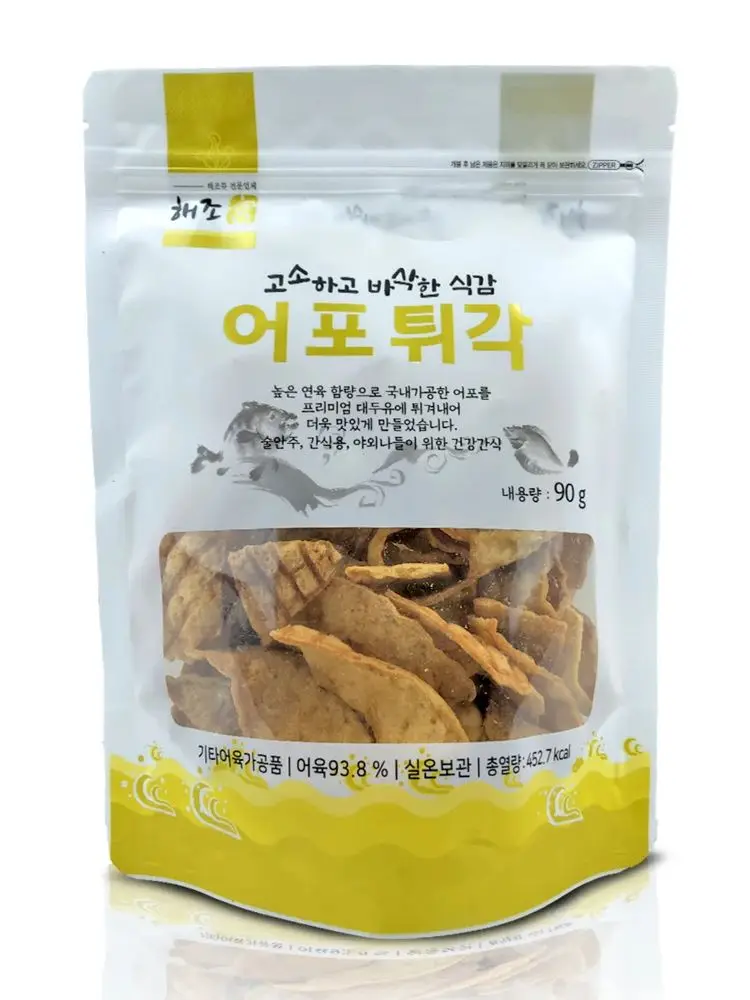 고소하고 바삭한 어포튀각 90g 5봉, 10봉 / 건어물녀 건어물 쥐포 생선 어포 튀각 반찬 간식 안주