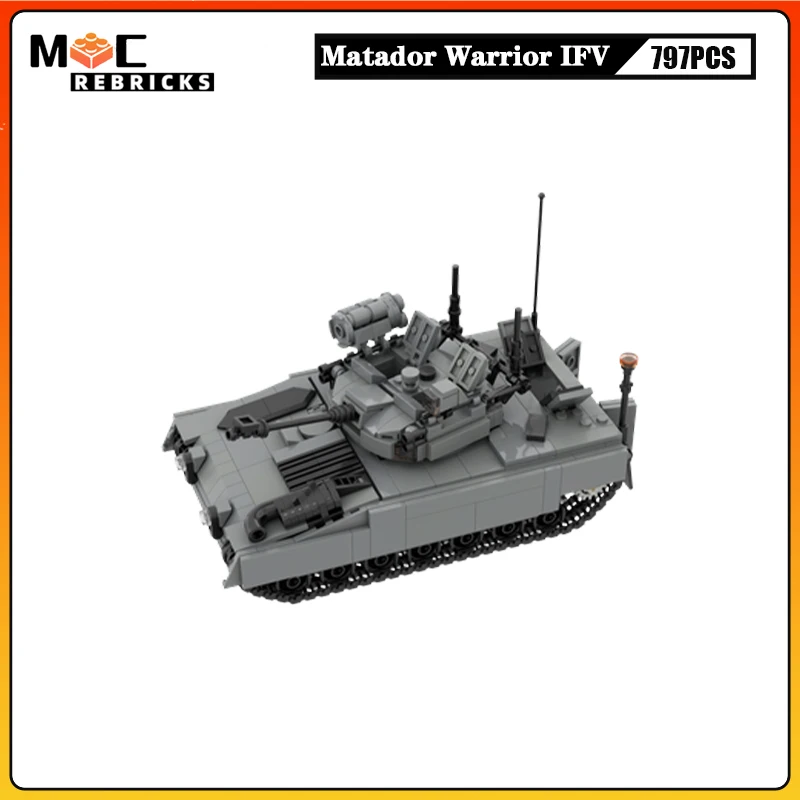 Military Series KC26C Matador Warrior IFV Anti terrorist Armed Forces Tank Assembling Building Block Model DIY Children's Toys