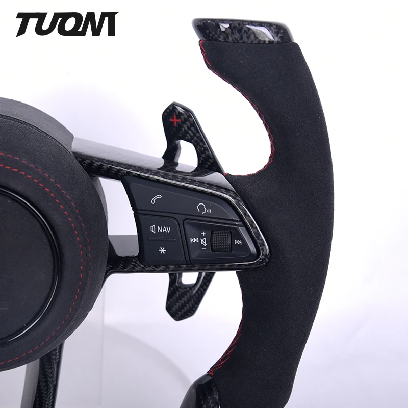 Fit For Audi A3 8Y A4 B8.5 A6 C8 A7 Q3 Q4 S3 8V S8 Rs3 Rs5 TT 8J MK1 R8 SQ5 Custom Forged Carbon Fiber Led Cars Steering Wheel