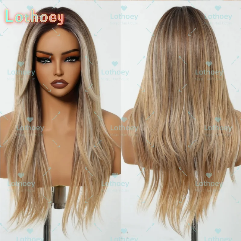 Парик из натуральных волос, окрашенный в белый и золоте, натуральный блеск, вечерние, популярный цвет для чернокожих женщин, косплей, подсветка, лоothoey