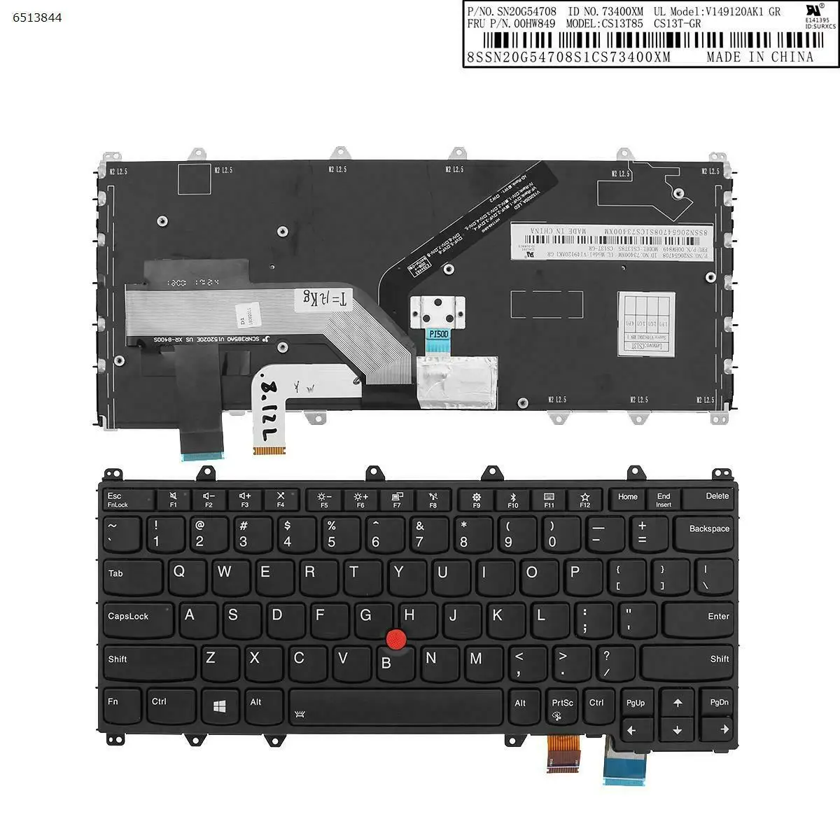 

New US Layout Keyboard For Lenovo ThinkPad Yoga Y370 Black Backlit Point 00HW849 Not used 260