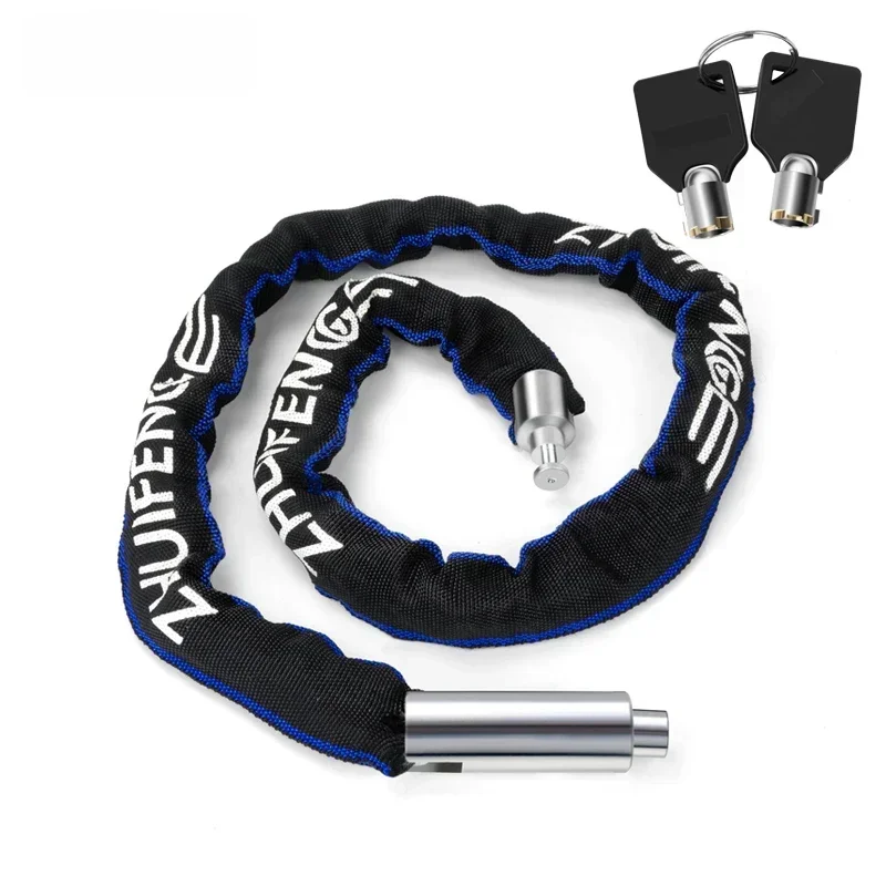 AliExpress Xunting Bicycle Lock Heavy Duty Bike Chain Lock Anti-Theft Security 6MM Thick Chain For Motorcycle Door Scooter With 2 Keys