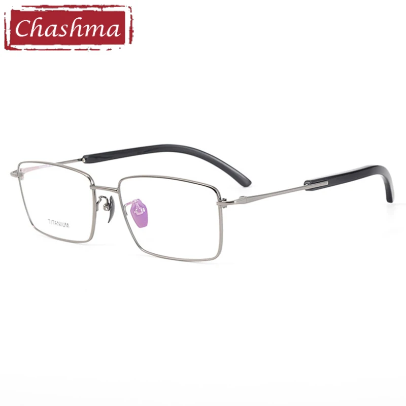 

Chashma Prescription Glasses Men Top Quality Pure Titanium Ox Horn Temples Gentlemen for Optical Recipe Eyewear Spectacles Frame