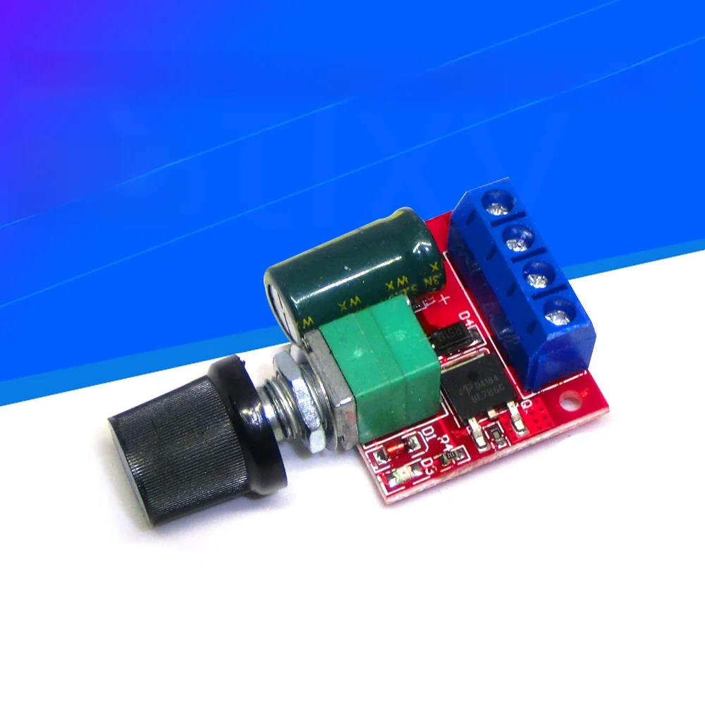 Mini 5A 90W PWM 12V moduł regulatora prędkości silnika prądu stałego DC-DC 4.5V-35V regulowany regulator prędkości przełącznik gubernatora 24V — zdjęcie 2