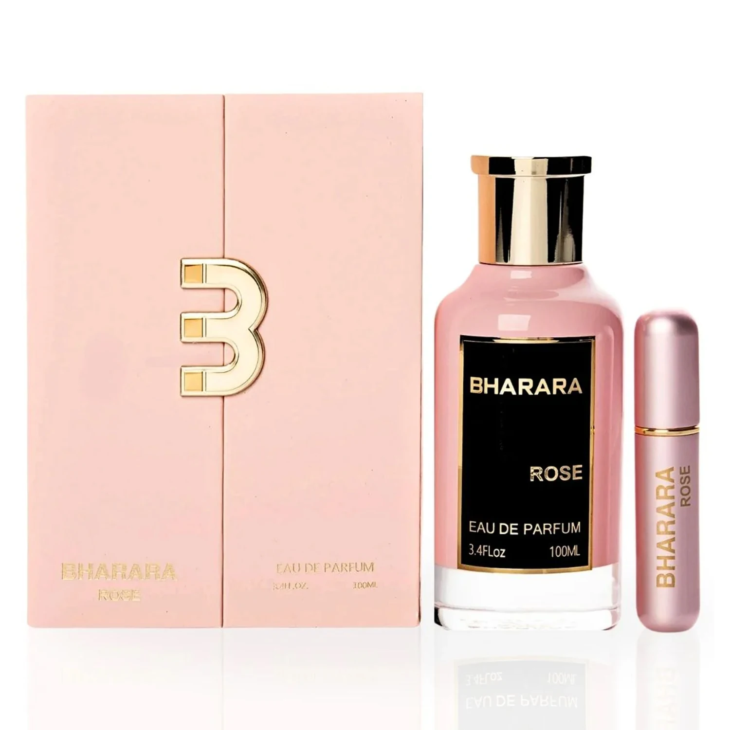 Bharara Rose Eau de Parfum For Women Bergamot Grapefruit Fragrance Long Lasting Perfume Women's Valentine's Day Gift 3.4 oz view 4