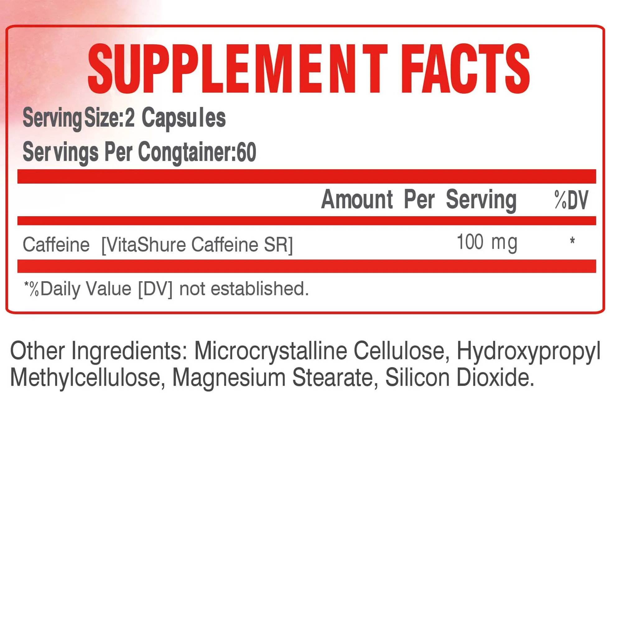 Delayed Release Caffeine Capsules - Brain Supplement for Performance, Alertness and Clarity - 120 Capsules