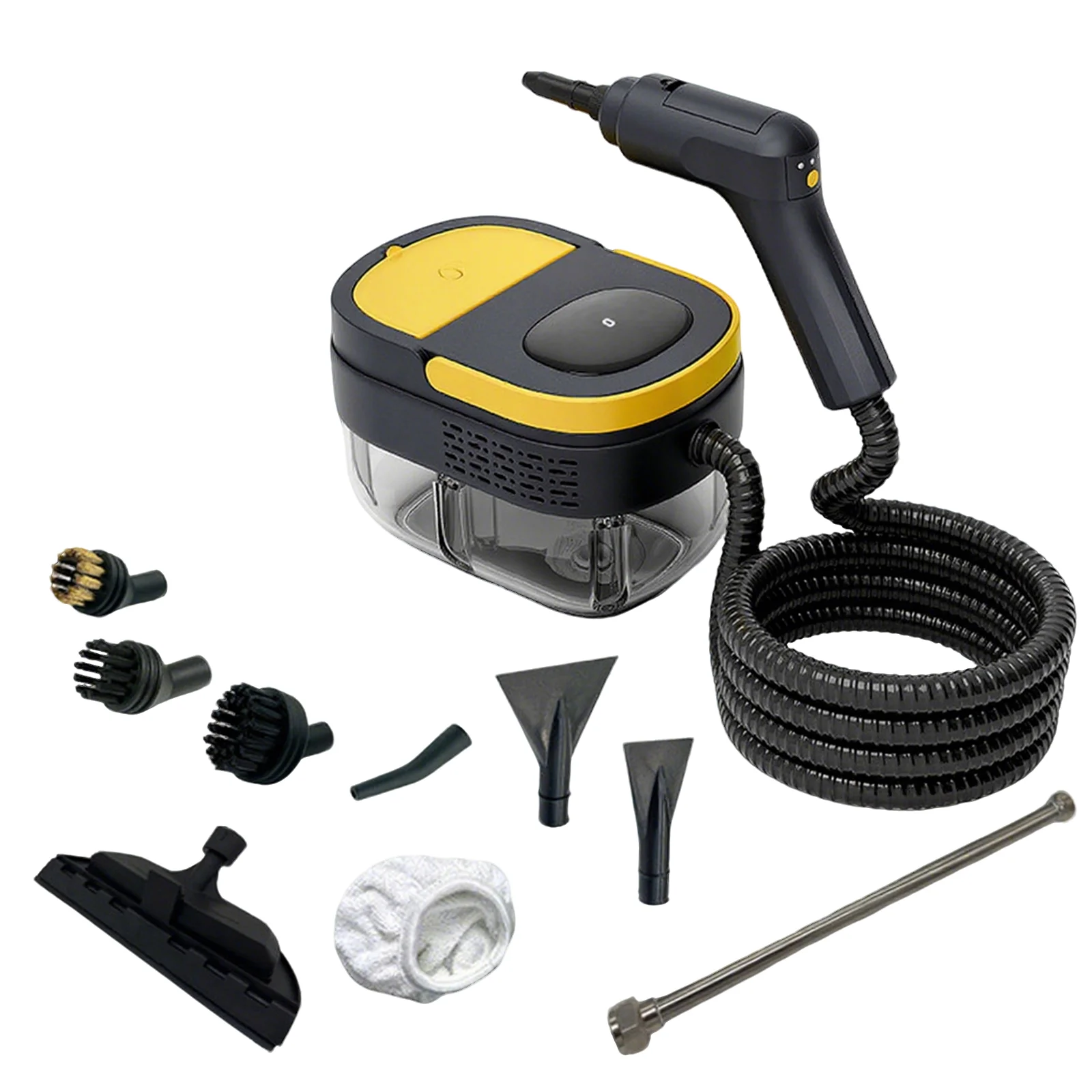 Limpiador a vapor portátil de 2500W, máquina de limpieza de alta presión y alta temperatura para aire acondicionado, campana de cocina, electrodomésticos, vidrio, sofá, herramienta de limpieza de muebles, velocidad ajustable, tanque de agua de 1.6L, 220V