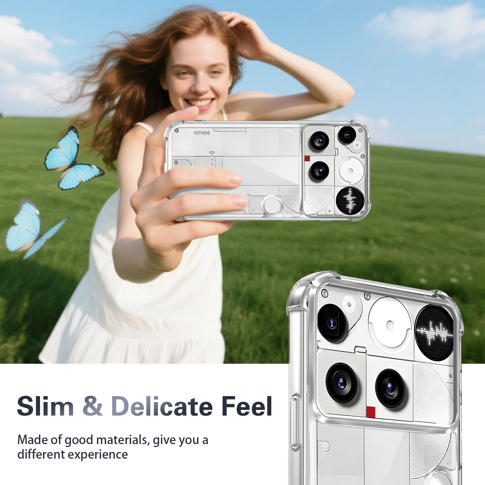 لا شيء الهاتف 3 A024 حالة وسادة هوائية للصدمات سيليكون الوفير واضح وسادة هوائية الغطاء الخلفي جراب هاتف صلب ل لا شيء الهاتف 3 5G #5