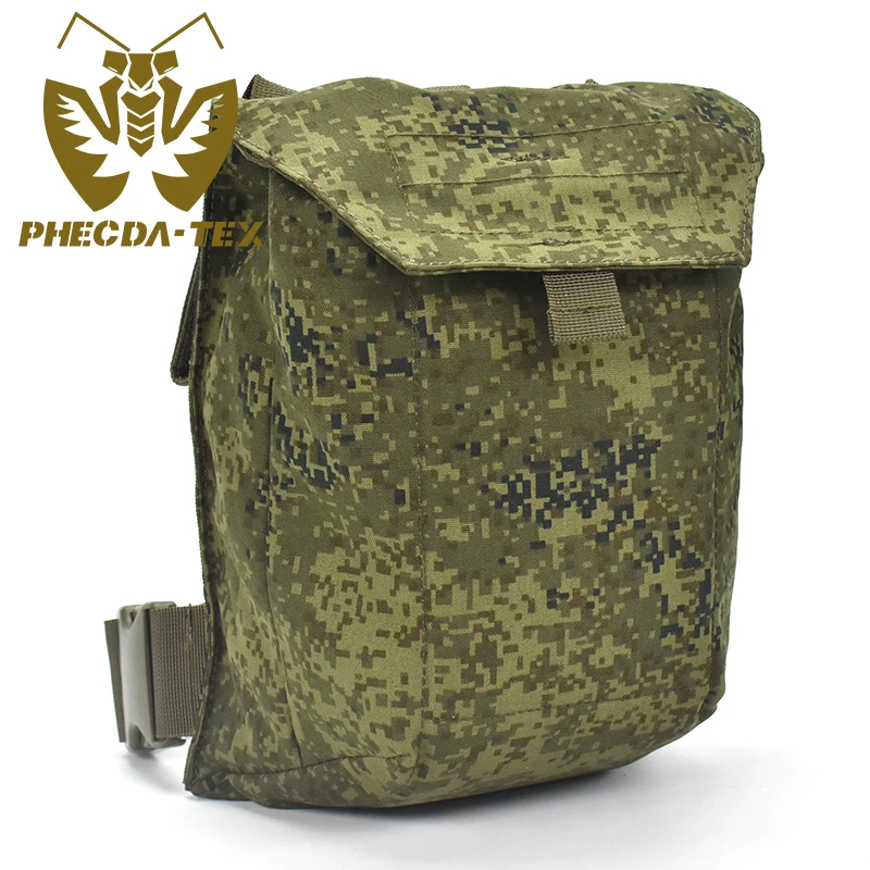 PHECDA Tactical Gear 1000D waterproof durable polyester Russia 6SH117 EMR FG camouflage Tactical Drop leg gas mask bag leg bag