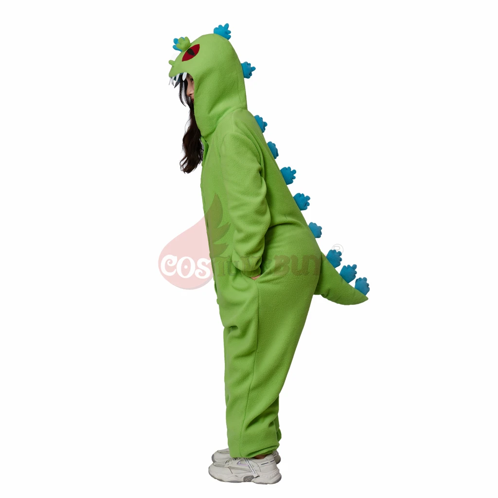 Costumebuy Neue Erwachsene Grün Dinosaurier Onesie Pyjamas Unisex Lose Strickjacke Top Nachtwäsche Cartoon Tier Cosplay Nachtwäsche Hallowee