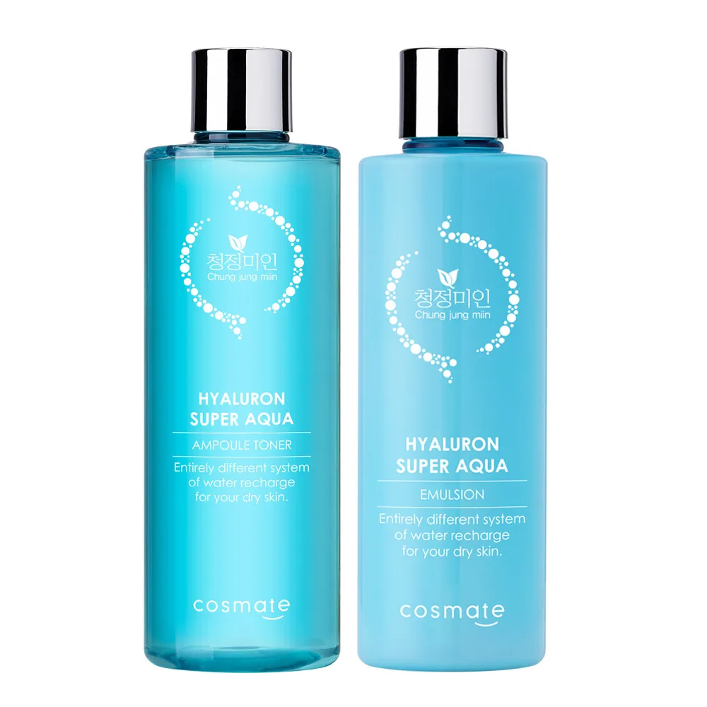 Tónico Facial 1+1 Hyaluron Ampoule 420ml, Emulsión 300ml, Loción para la Piel de Gran Capacidad, Cosméticos Funcionales para Mujer