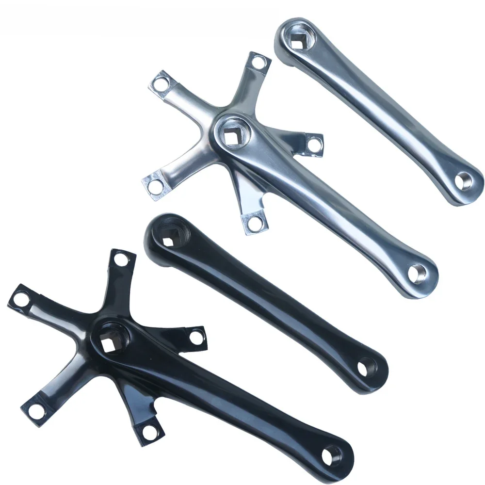 AliExpress 130 BCD Folding Bike Crank Arm 165mm 130BCD Single speed 44T Chainwheel Square Taper hole Fixed Gear Bicycle Crankset Chain Ring