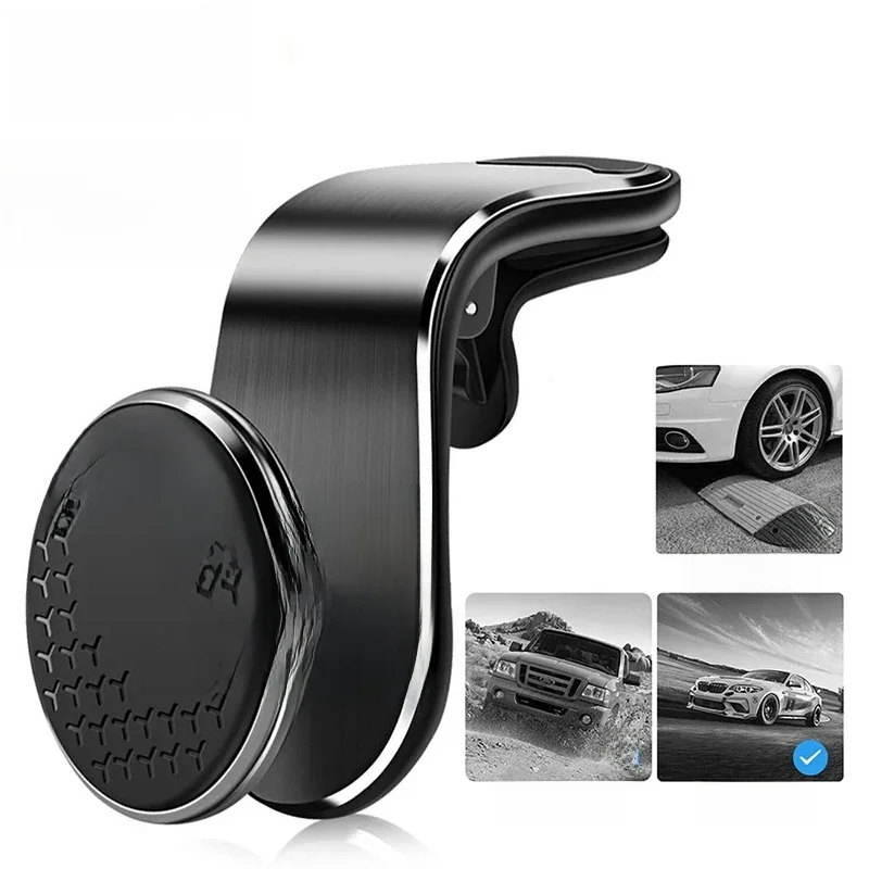 360 ° Support de téléphone magnétique rotatif pour voiture, Clip de ventilation pour voiture, Support de téléphone portable GPS dans la voiture pour iPhone Samsung