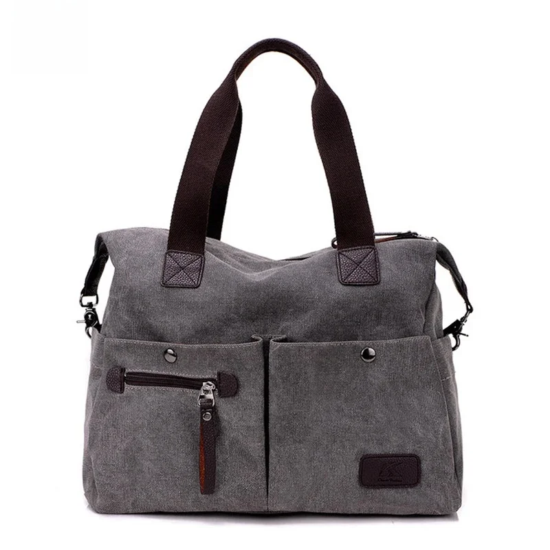KVKY nowy przyjeżdża kobiety torba Vintage płócienne torebki damska torba podróżna kobieta torba na ramię crossbody duża torba typu tote na co dzień — zdjęcie 2