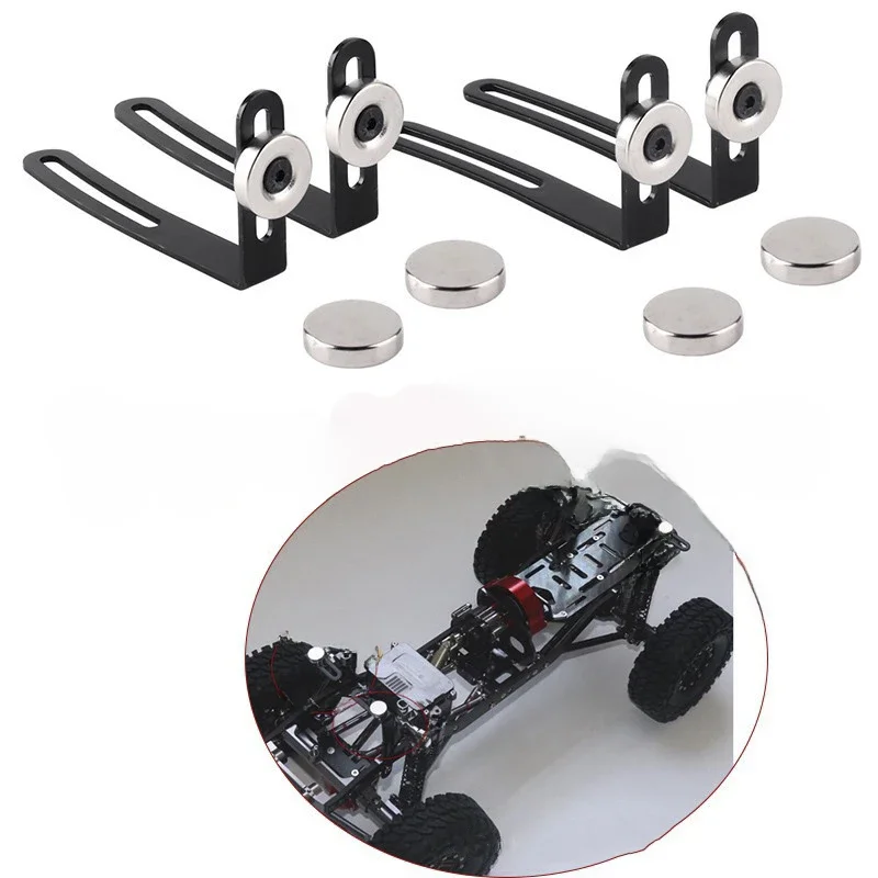 4 Stück RC Car Shell Karosserie halterung Metall L-Halterung mit Magnet für antike RC Crawler Auto