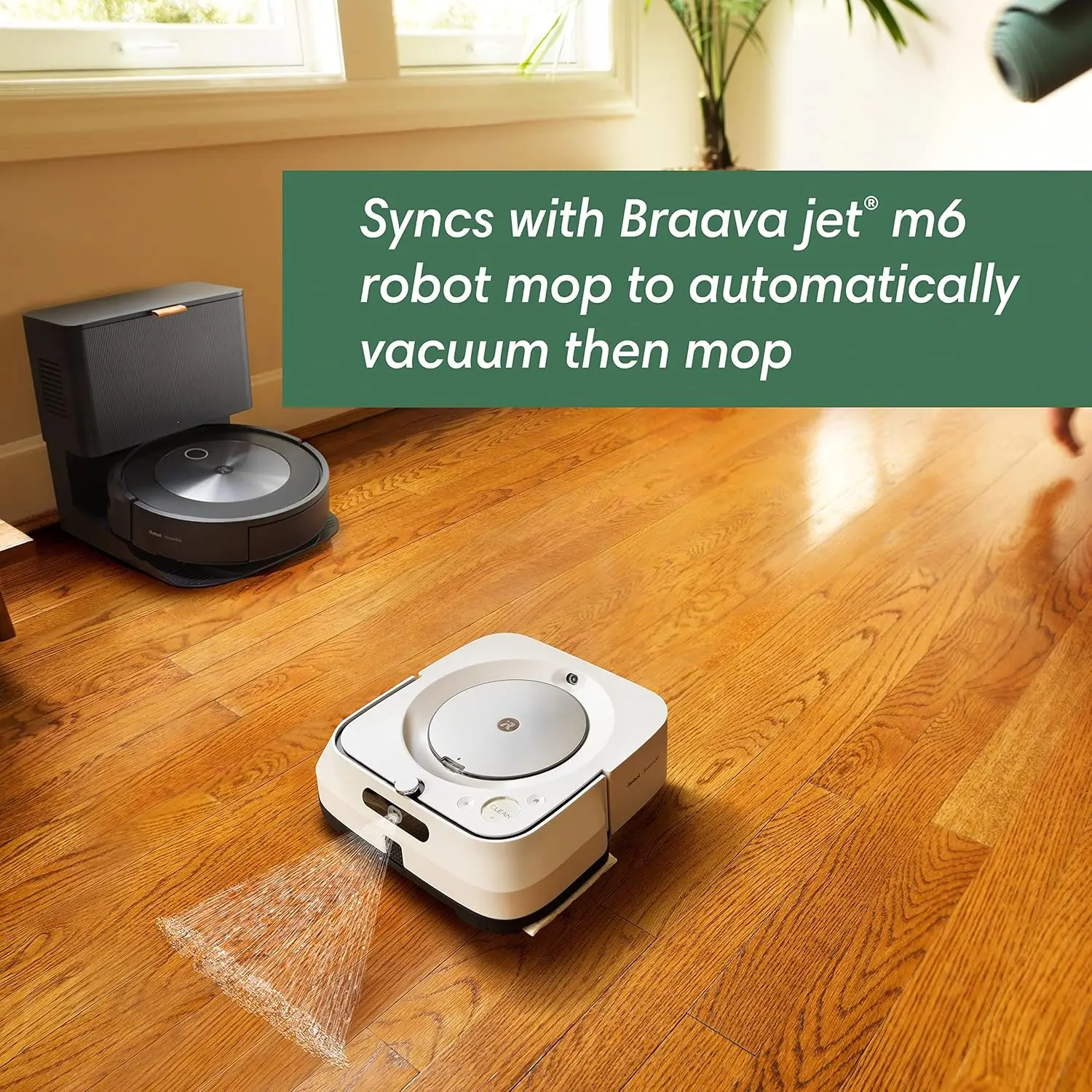 iRobot Roomba j6+ Self-Emptying Robot Vacuum – Identifies and Avoids Pet Waste & Cords, Empties Itself for Up to 60 Days, Smart