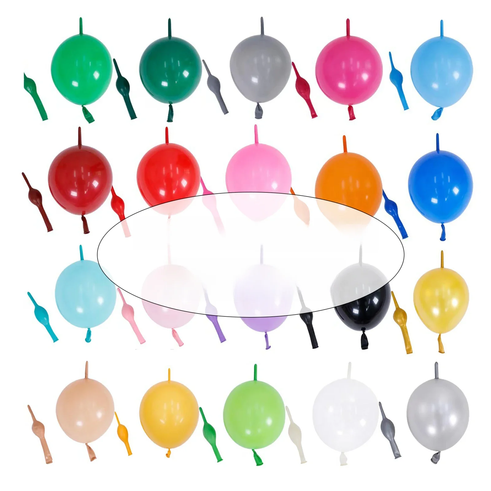 10/20/30 Stück Verbindungsballons 6/12 Zoll Pastell Bunte Latexschwanz Globos Link Luftballons für Geburtstag Hochzeit Weihnachten Party Dekor