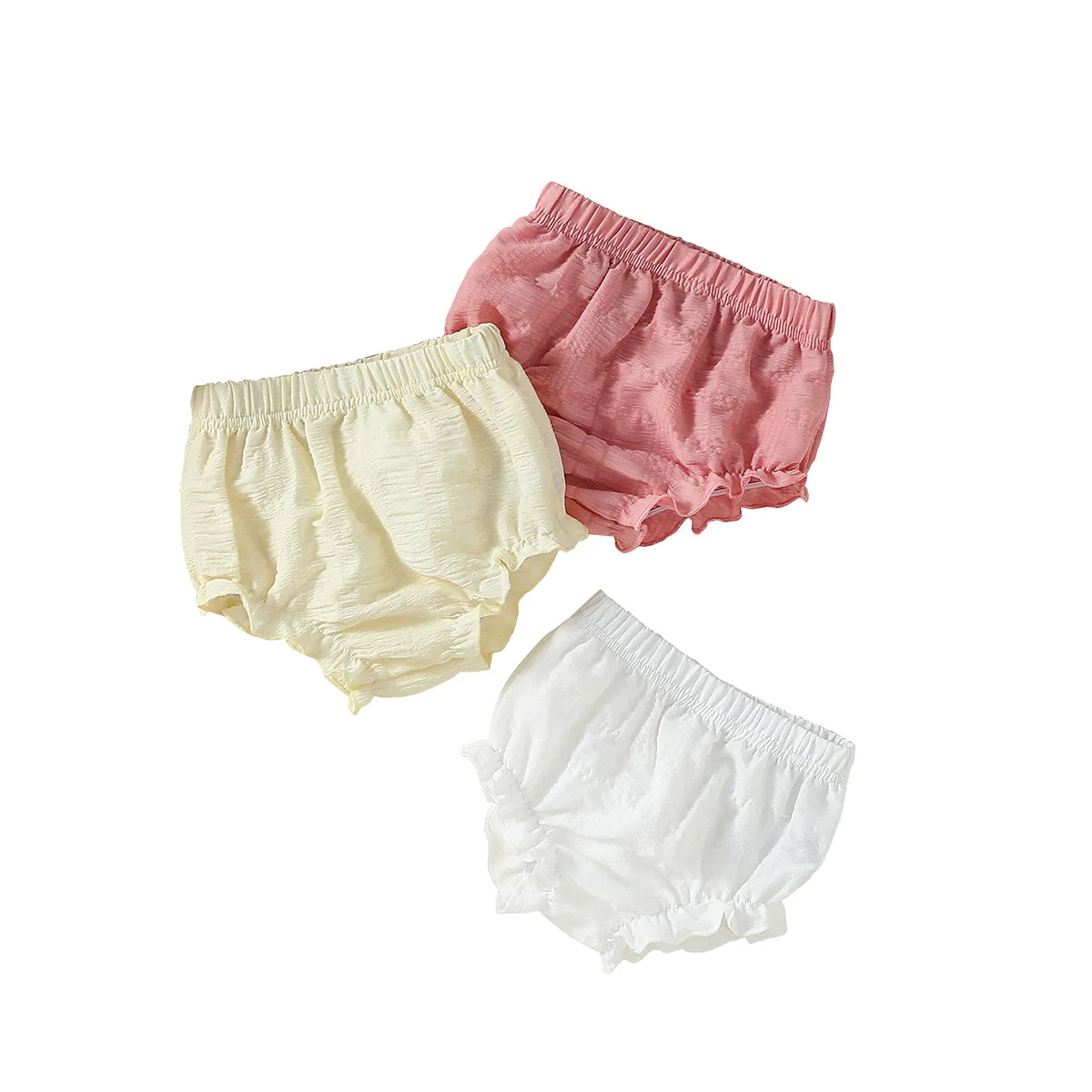 New Fahion Baby Girls Solid Short Pants 3pcs Summer Casual Wear