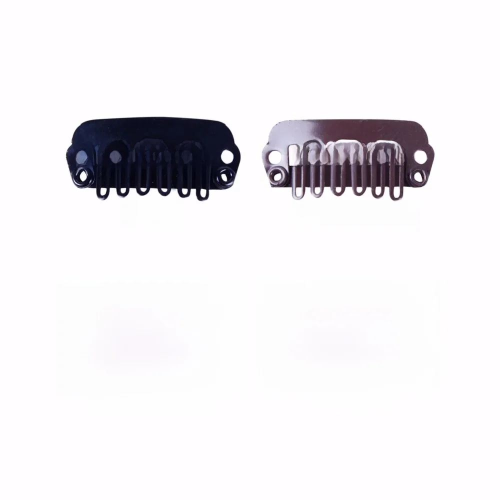 100 sztuk 24mm U Tip Snap metalowe klipsy człowieka włosy doczepiane Clip In/peruka/doczepiane włosy — zdjęcie 2