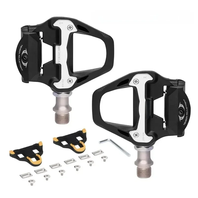 AliExpress MEROCA Ultralight Bicycle Self-Locking Pedal with Sealed Bearing Lock Piece for SPD System Road Bike Pedal 2/6 Degree SPD Cleats