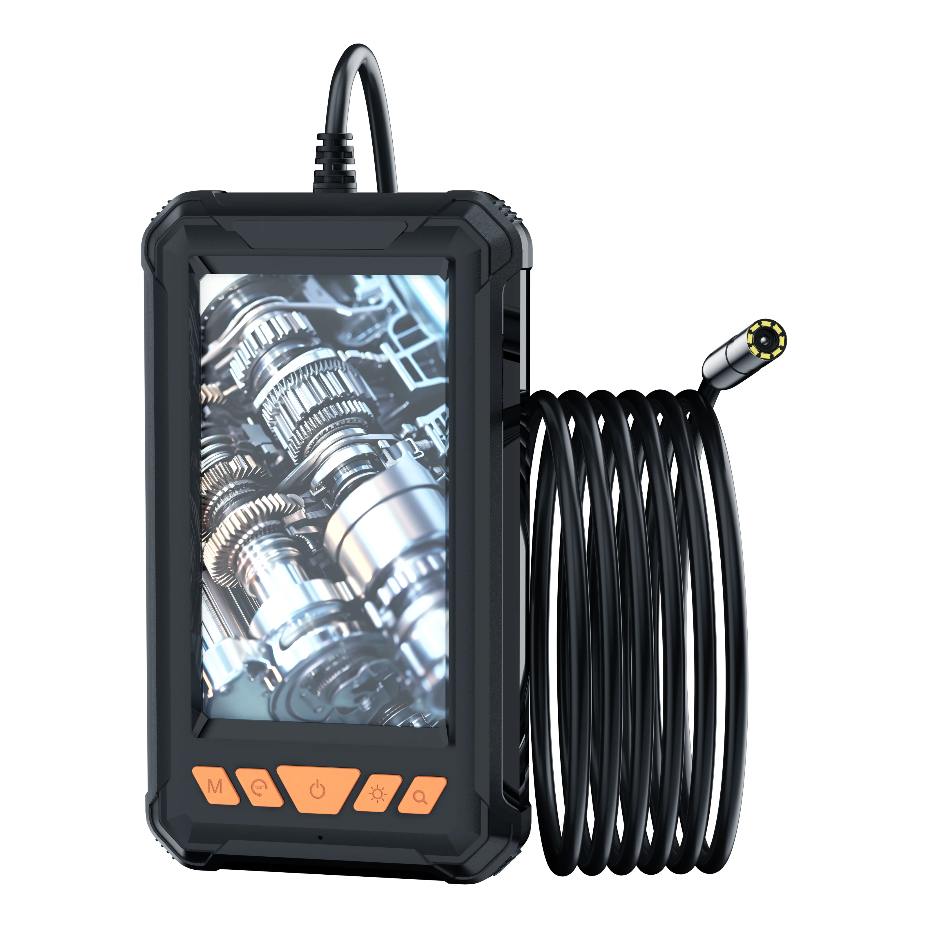 High Quality Display – The Endoscope Camera with Light Adopts a 4.3-Inch IPS Screen, Which Can Provide a Horizontal Viewing Angle of Approximately 170°, and a Highly Sensitive Chip That Captures 1920x1080P HD images in Real Time. with Colou