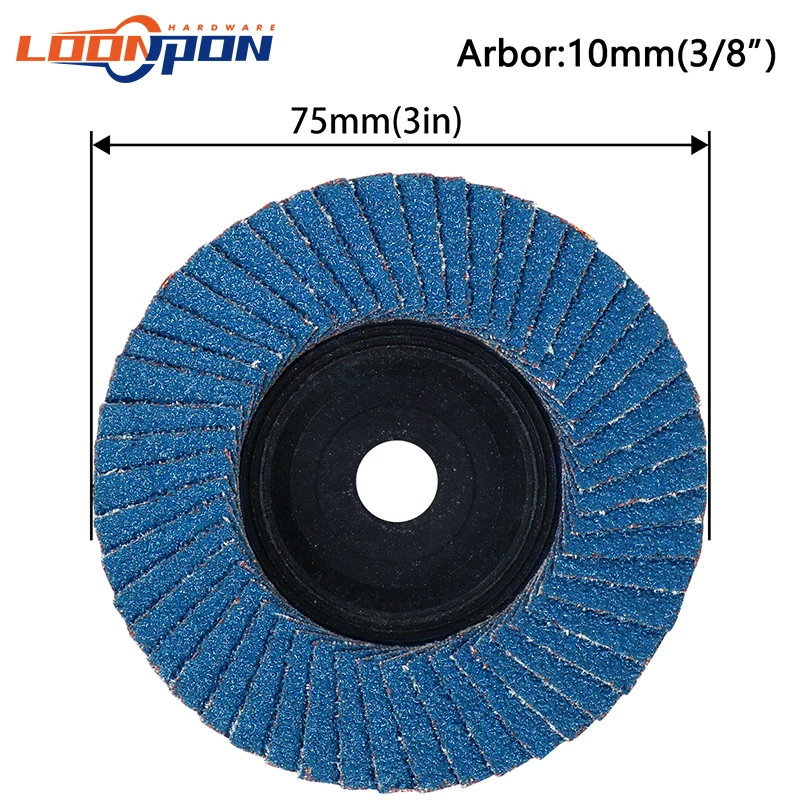 YKLP Flap Discs 75mm Zirconia Grinding Wheels Sanding Disc Type 27 Grinding Wheels for Stainless Steel Sheet Metal