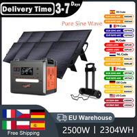 SOLARPLAY Q2402M Outdoor Generator 2400W MPPT Portable Power Station with 1/2 X 200W Folable Solar Panels Trolley For RV Camping